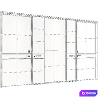 Modern Hotel Door 006 3D Model Vray, Corona