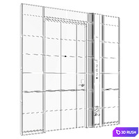 Modern Hotel Door 010 3D Model Vray, Corona