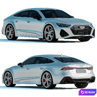 Audi RS7 Performance 3D Model Corona