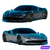Ferrari SF90 Spider 3D Model Corona