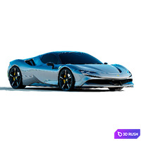 Ferrari SF90 Spider 3D Model Corona