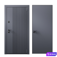 Entrance door and concealed door 3D Model Vray, Corona
