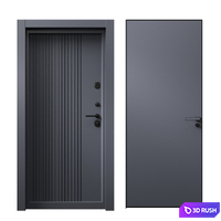 Entrance door and concealed door 3D Model Vray, Corona