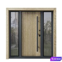 Entrance door with transoms to cottage 03 3D Model Vray, Corona