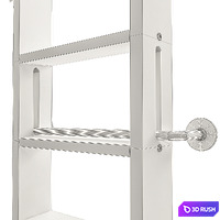 Wooden ladder 3D Model Vray