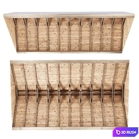 Wooden Ceiling V11 / Wooden Ceiling with Beams 3D Model Corona