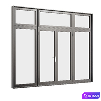 A set of metal windows and doors. Set 2 3D Model Vray, Corona