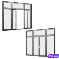 A set of metal windows and doors. Set 2 3D Model Vray, Corona