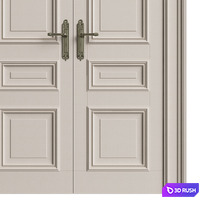 Classic Doors 07 3D Model Vray, Corona