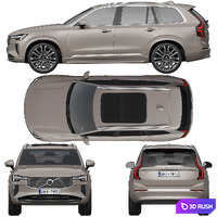 Volvo XC90 2025 3D Model Corona