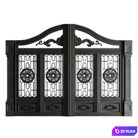 Gate black loft 01 3D Model Corona