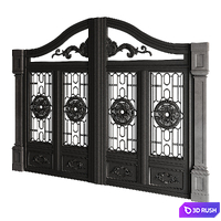 Gate black loft 01 3D Model Corona