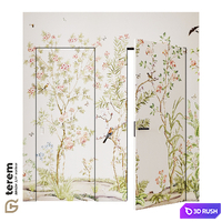 Terem Interior Door Factory: Secret Invisible Door 3D Model Vray, Corona