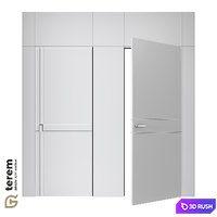 Terem Interior Door Factory: Secret Invisible Door 3D Model Vray, Corona