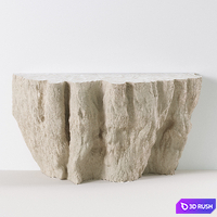 Palecek Camilla Fossilized Clam Console 3D Model Corona