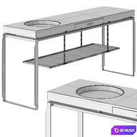 Aei by Giorgetti Console Table 3D Model Vray, Corona