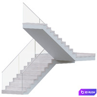 Staircase 015 3D Model Corona