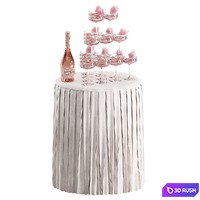 Pyramid of champagne glasses 3D Model Corona