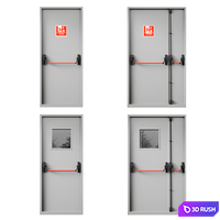 Fire door set 01 3D Model Vray, Corona