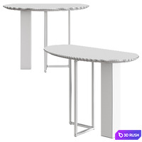 Meridiani Abel Console Table 3D Model Vray, Corona