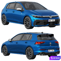Volkswagen Golf R 2025 3D Model Corona