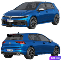 Volkswagen Golf R 2025 3D Model Corona