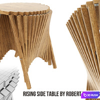 Rising side table 3D Model Vray