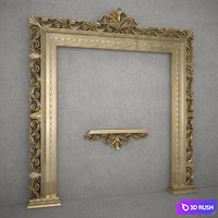 Decorative TV frame 3D Model Vray