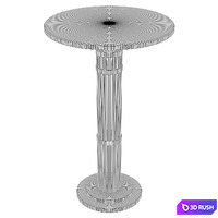 Janis Bar Table 3D Model Vray