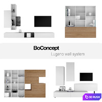 BoConcept Lugano wall system | Set 1 3D Model Vray