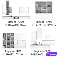 BoConcept Lugano wall system | Set 1 3D Model Vray