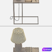 Kathy Kuo - Brass Side Table 3D Model Vray
