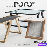 Collection of tables V-collection designed by DOCOby 3D Model Corona