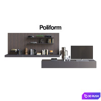 POLIFORM VARENNA SISTEMI GIORNO SINTESI 4 3D Model Corona