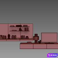 POLIFORM VARENNA SISTEMI GIORNO SINTESI 4 3D Model Corona