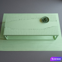 Coffe table Slab 3D Model Vray, Corona