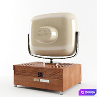 Vintage TV 3D Model Vray
