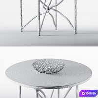 Ashton Branch Dining Table 40 "Black 3D Model Corona