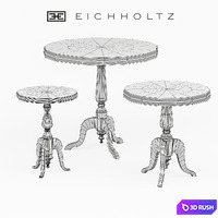 Eichholtz side table Nantucket S, M, L 3D Model Vray