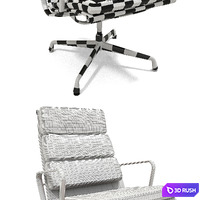 Soft Pad Chair EA 215 3D Model Corona