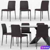 Bonaldo Deli chair Ax table 3D Model Corona