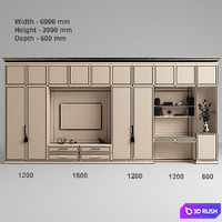 Furniture composition 49 3D Model Vray