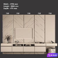 Furniture composition 60 3D Model Vray