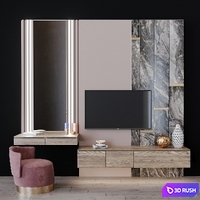 TV Set 60 3D Model Vray, Corona