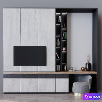 TV Set 62 3D Model Vray, Corona