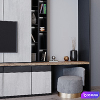 TV Set 62 3D Model Vray, Corona