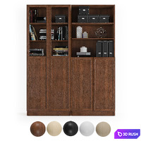 Rack Billy / Oksberg Ikea with doors and open shelves. Combination-2. 3D Model Vray, Corona