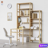 Workplace set 8 (3 module options) 3D Model Vray, Corona