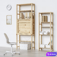 Workplace set 8 (3 module options) 3D Model Vray, Corona