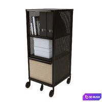 Ikea Bekant Storage unit 3D Model Vray